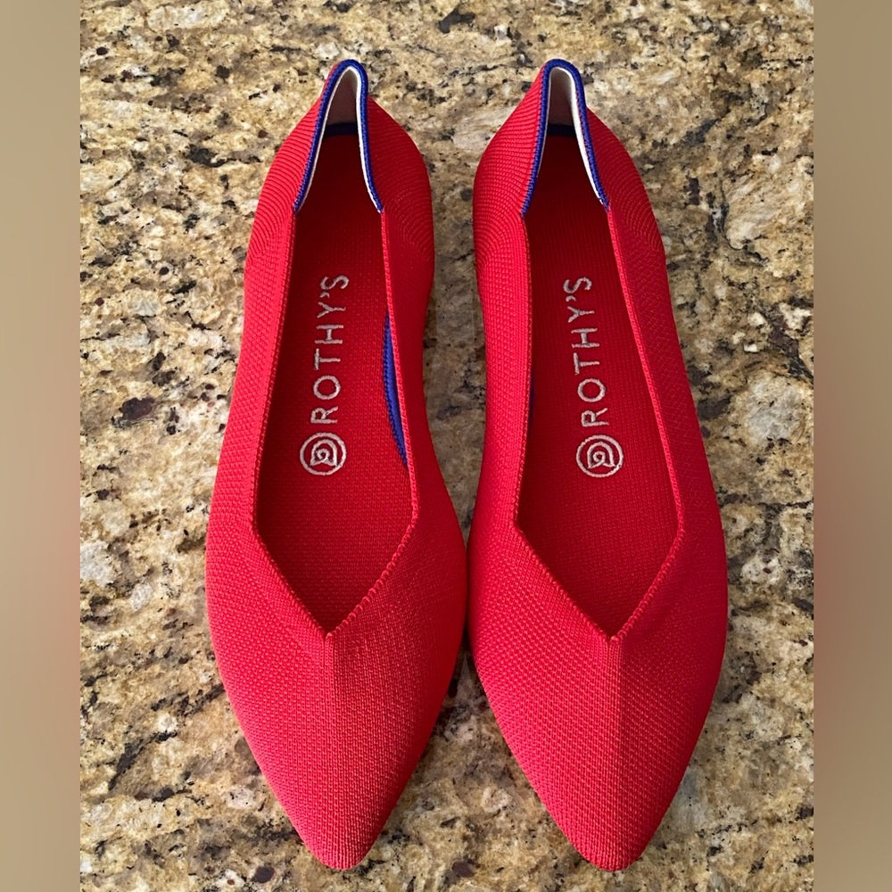 NEW Rothy’s The Point size 9.5 Red Retails $155+